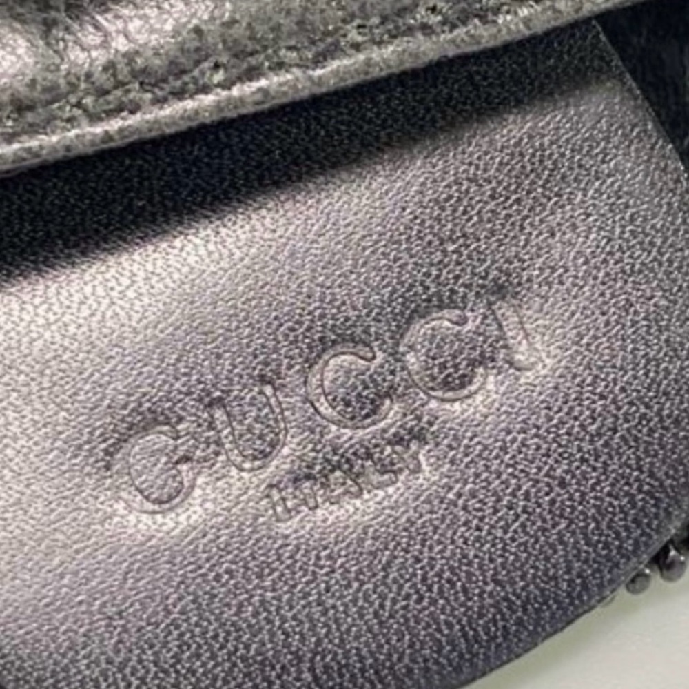 Authentic Gucci Large Black Leather Vintage Over-The-Shoulder Bag - Picture 10 of 14